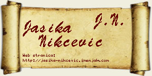 Jasika Nikčević vizit kartica